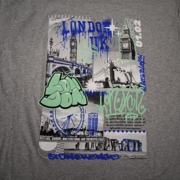 Fashion Nova Womens Plus Size Life In London Gray Shirt New 1X, 2X, 3X - Picture 4 of 5